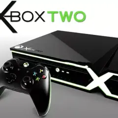 Kiedy nowy Xbox, konsola Xbox Two z kontrolerem, świeci na zielono.