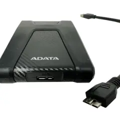 Dysk zewnętrzny HDD 1TB ADATA z kablem USB. Idealny do przechowywania danych.