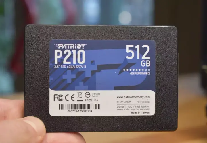 Dysk zewnętrzny SSD 500GB Patriot P210, 2.5", SATA III, 512GB pojemności, wysoka wydajność.