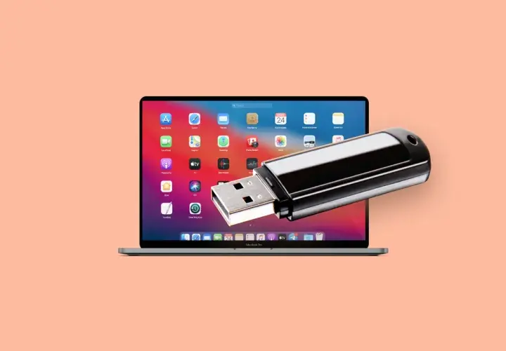 Pendrive na ekranie MacBooka. Dowiedz się, jak odzyskać pliki z pendrive, gdy dane znikną.