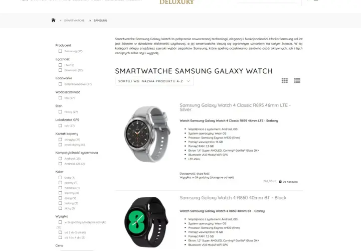Szukasz informacji, jak odblokować smartwatcha Samsung Galaxy Watch? Na stronie znajdziesz modele z różnymi funkcjami.