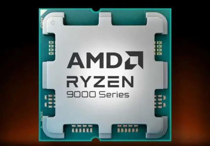 Procesor AMD Ryzen 7 9700X, serce przyszłych komputerów, gotowe do pracy.