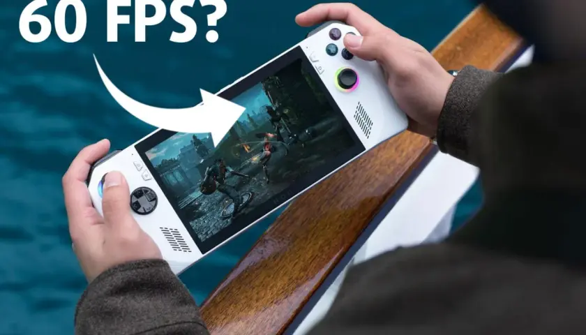 Ręczny gracz cieszy się płynną rozgrywką 60 FPS na konsoli z grafiką AMD Radeon 780M.