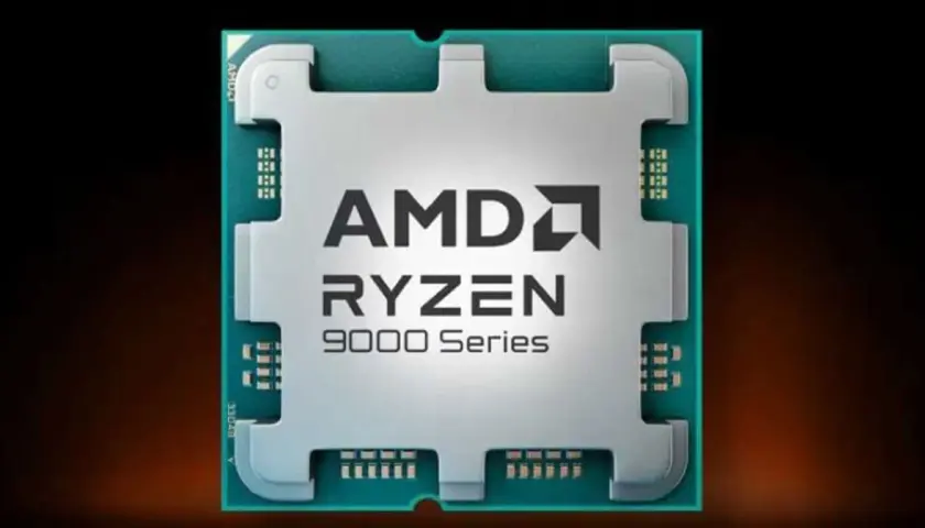 Procesor AMD Ryzen 7 9700X, serce przyszłych komputerów, gotowe do pracy.