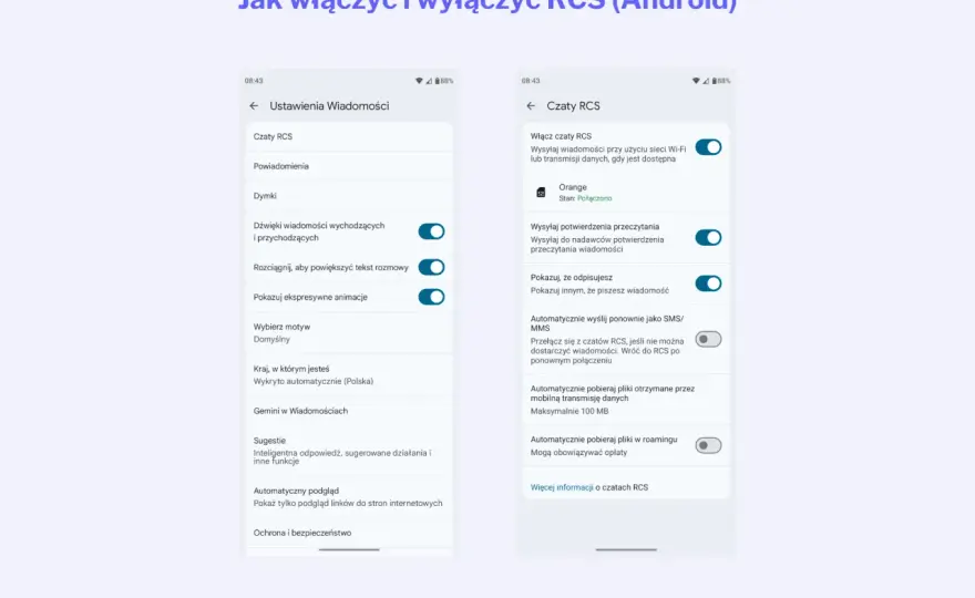 Czat RCS - Jak wyłączyć na Androidzie i iPhonie?