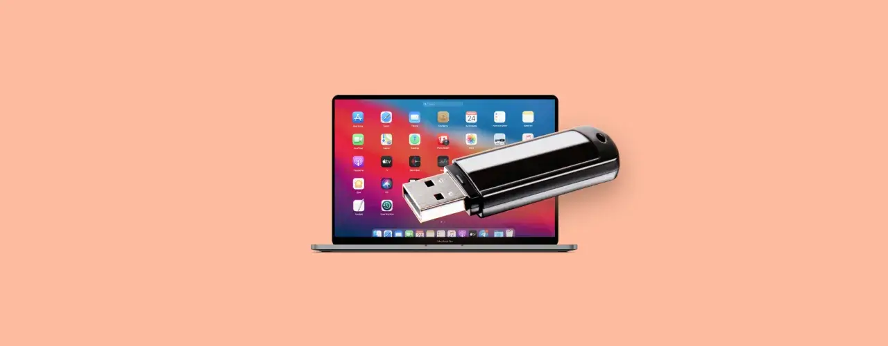 Pendrive na ekranie MacBooka. Dowiedz się, jak odzyskać pliki z pendrive, gdy dane znikną.