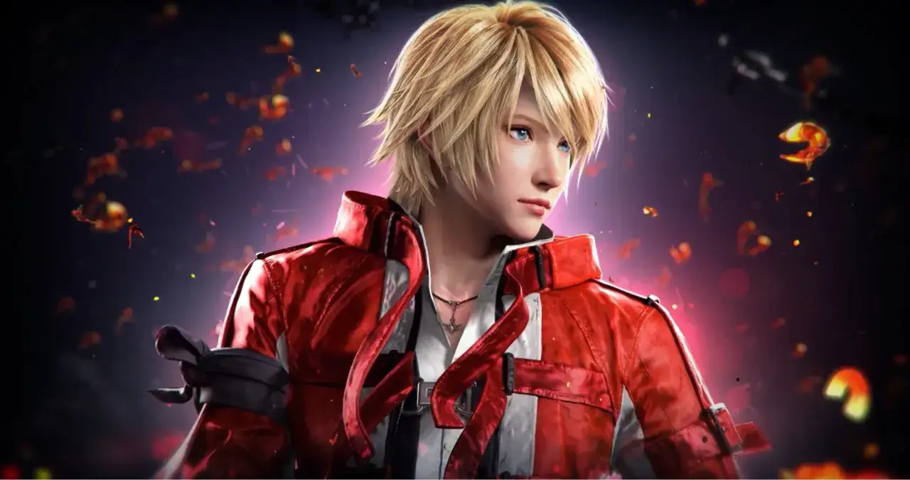 Jin Kazama w czerwonej kurtce, gotowy do walki w Tekken 8. Sprawdź, czy Tw&oacute;j sprzęt spełnia tekken 8 wymagania.